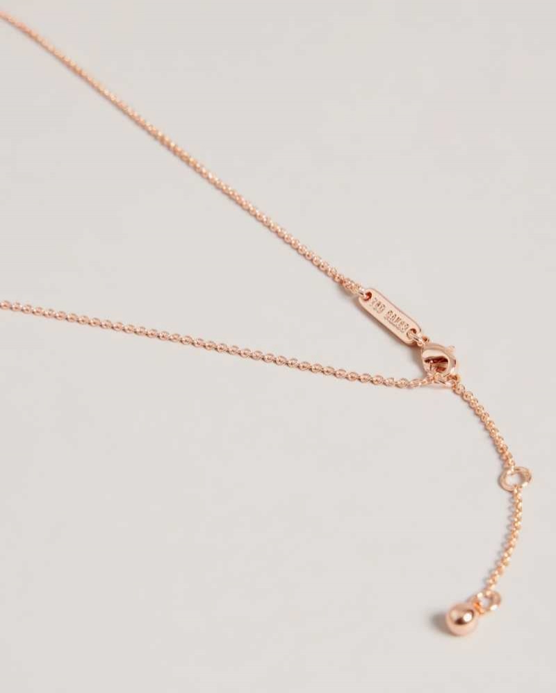 Rose Gold Colour Ted Baker Braddie Blossom Pendant Necklace Pendant Necklace | US0001877