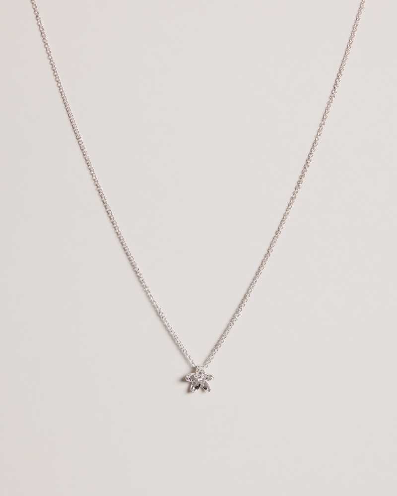 Silver Colour Ted Baker Braddie Blossom Pendant Necklace Pendant Necklace | US0001876