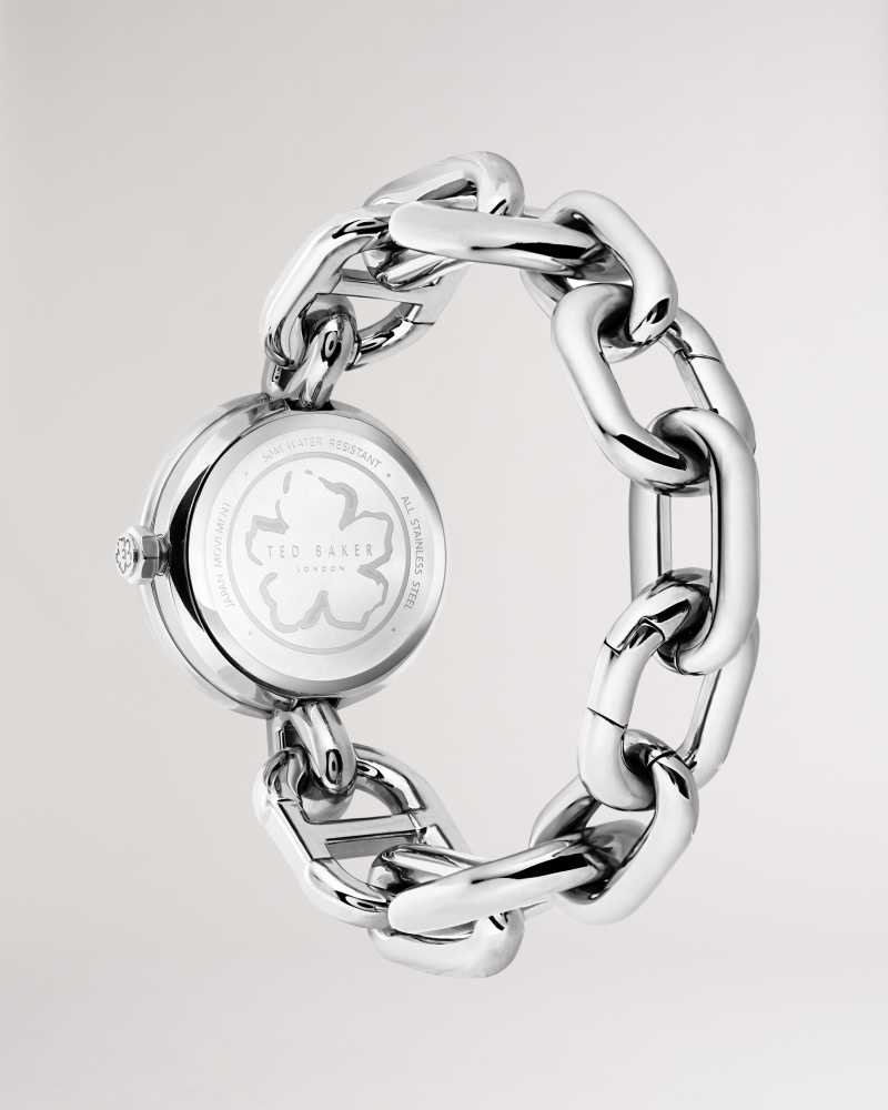 Silver Colour Ted Baker Margiii Chain Bracelet Watch | US0002062