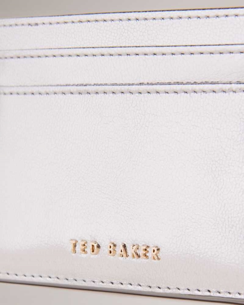 Silver Ted Baker Liibbaa Metallic Cardholder Cardholders | US0001413