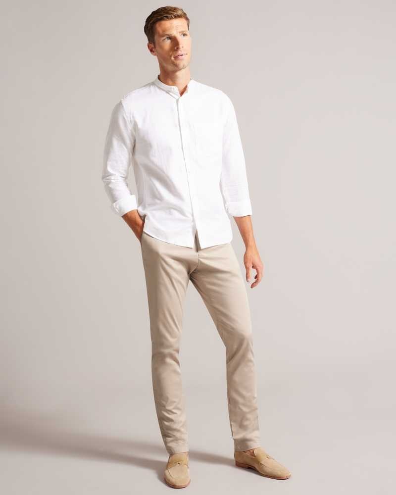 Stone Ted Baker Danay Irvine Slim Fit Trousers | US0001096