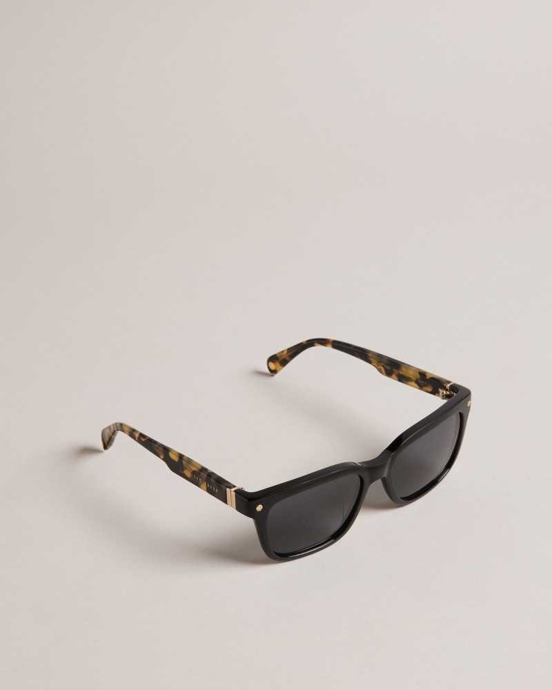 Tan Ted Baker Geoorge Square Tortoiseshell Arm Sunglasses | US0001979