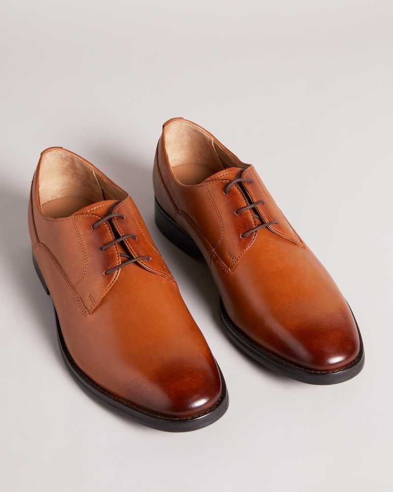 Tan Ted Baker Kampten Formal Leather Derby Shoes | US0002085