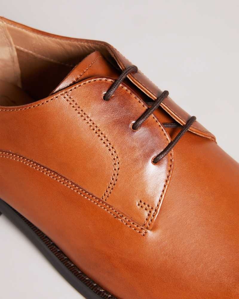 Tan Ted Baker Kampten Formal Leather Derby Shoes | US0002085