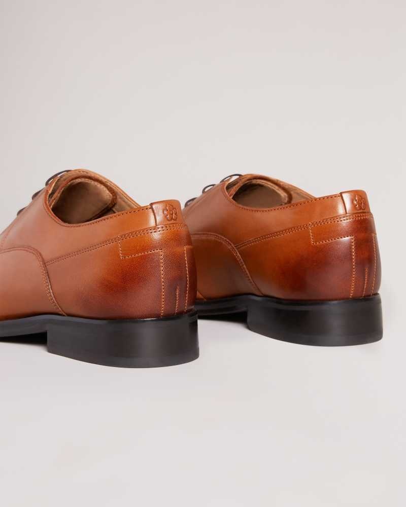 Tan Ted Baker Kampten Formal Leather Derby Shoes | US0002085