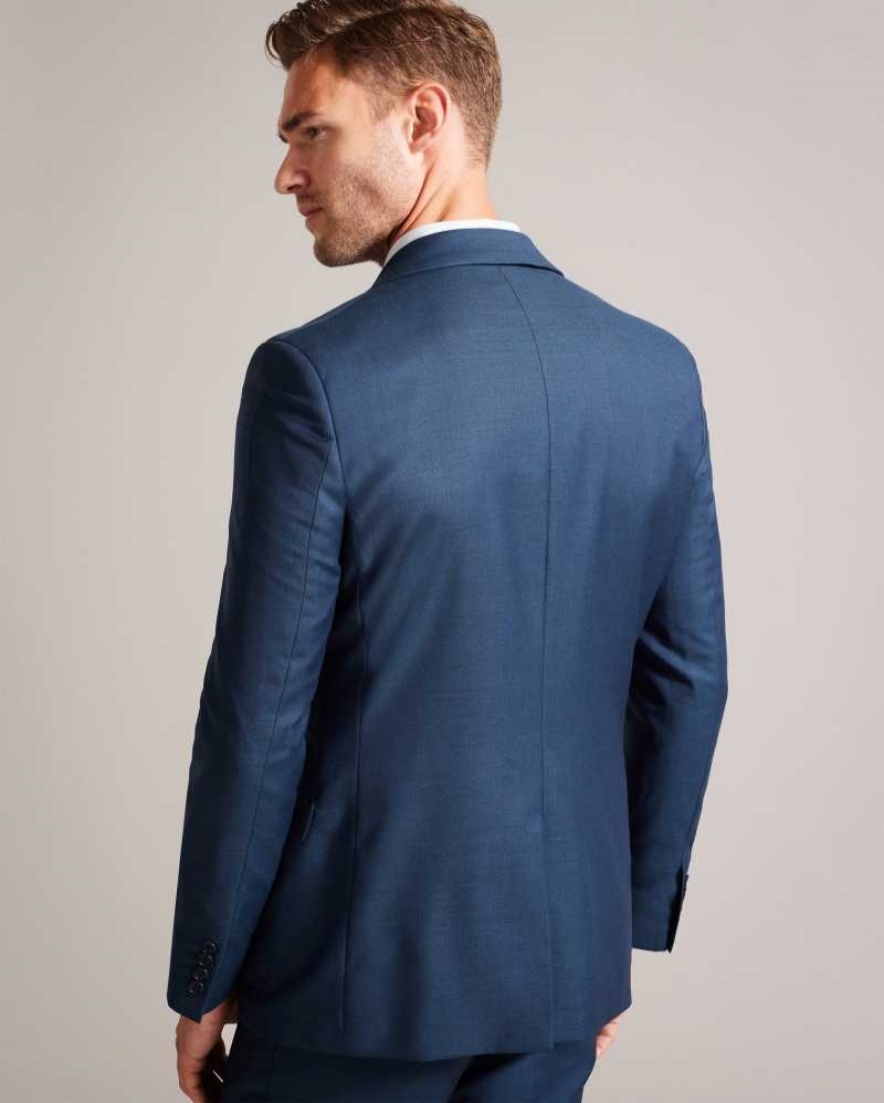 Teal Blue Ted Baker Taisj Wool Blend Slim Suit Jacket Jackets | US0000279