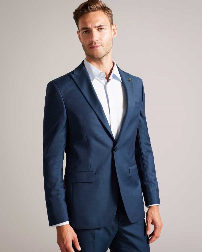 Teal Blue Ted Baker Taisj Wool Blend Slim Suit Jacket Jackets | US0000279