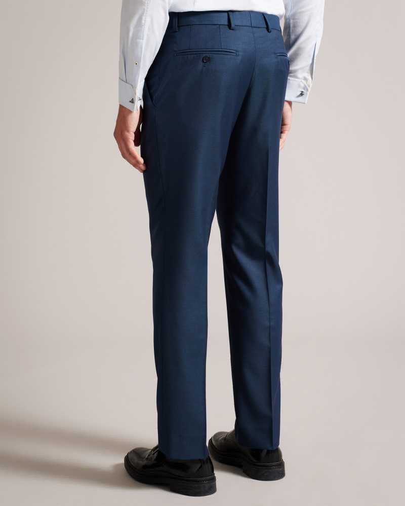 Teal Blue Ted Baker Taist Wool Blend Slim Suit Trousers | US0000749