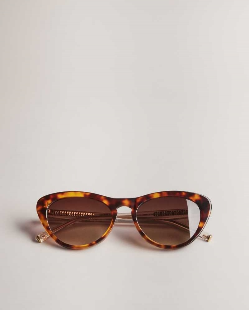 Tortoiseshell Ted Baker Violets Cat Eye Frame Sunglasses | US0001988