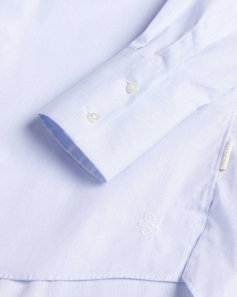 White Ted Baker Afllua Striped Shirt | US0001046