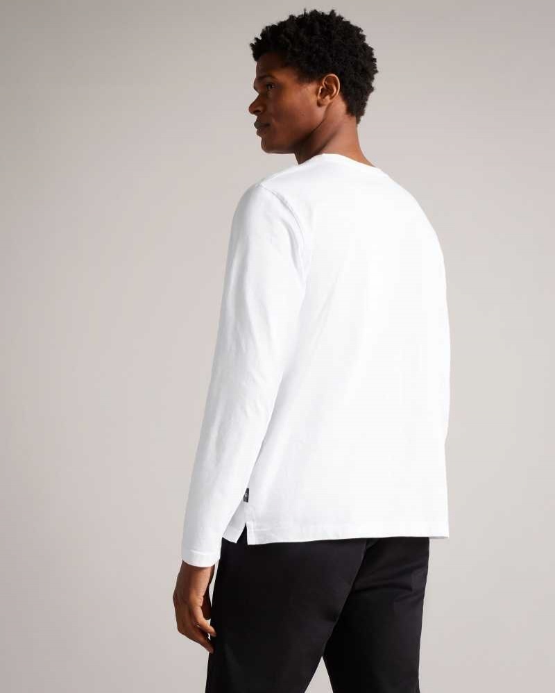 White Ted Baker Canada Long Sleeve T-Shirt | US0000876