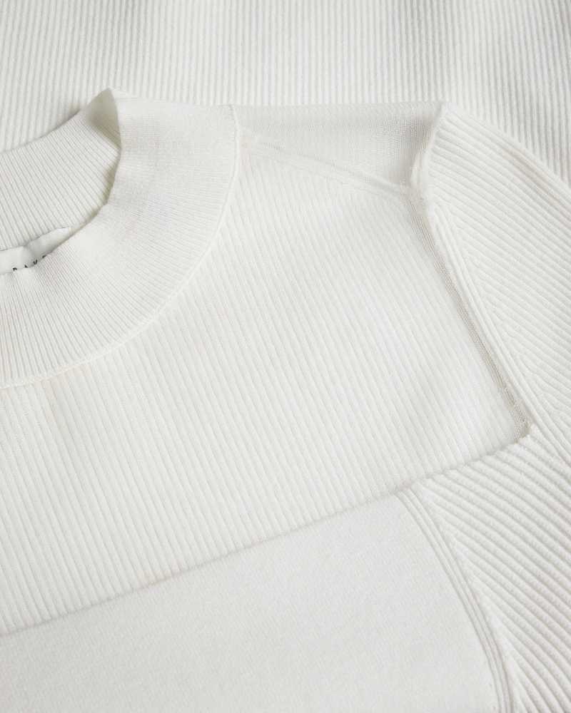 White Ted Baker Daviner Fitted Knit Top | US0000408