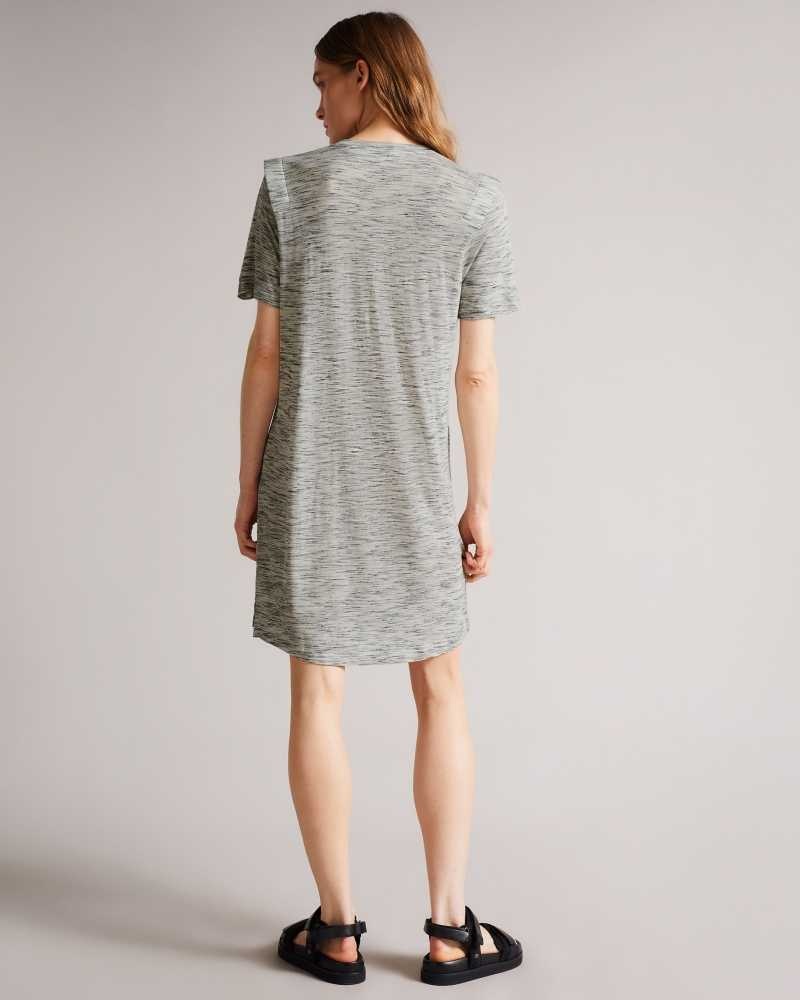 White Ted Baker Julina T Shirt Dresses With Shoulder Detail | US0000157