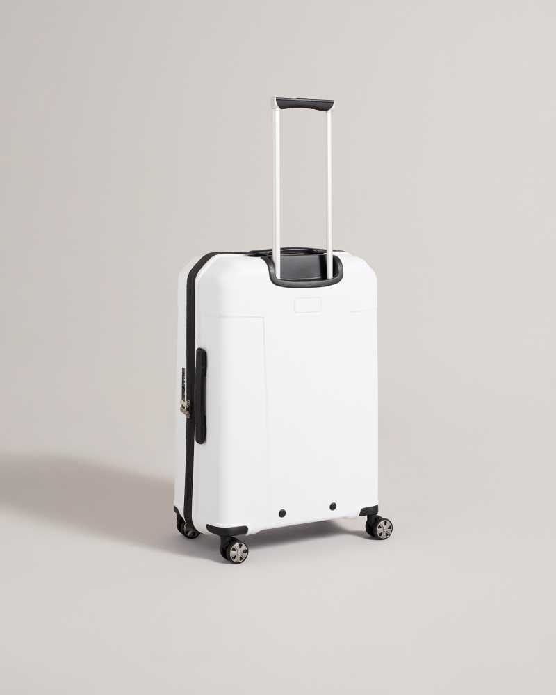 White Ted Baker Suitcas Flying Colours Medium Trolley Suitcase | US0001489