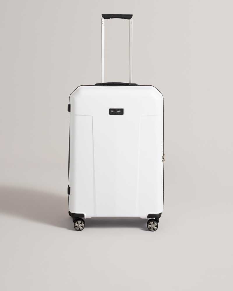 White Ted Baker Suitcas Flying Colours Medium Trolley Suitcase | US0001489