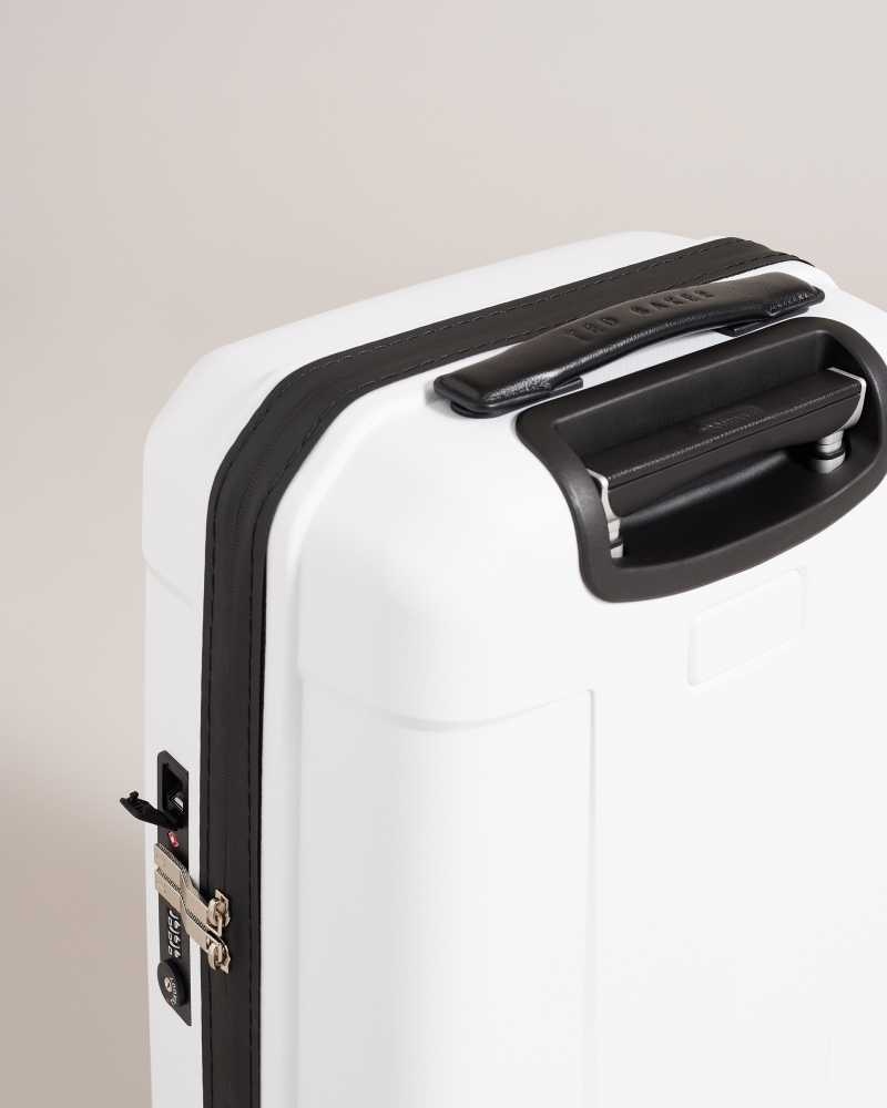 White Ted Baker Travl Small Trolley Suitcase | US0001492