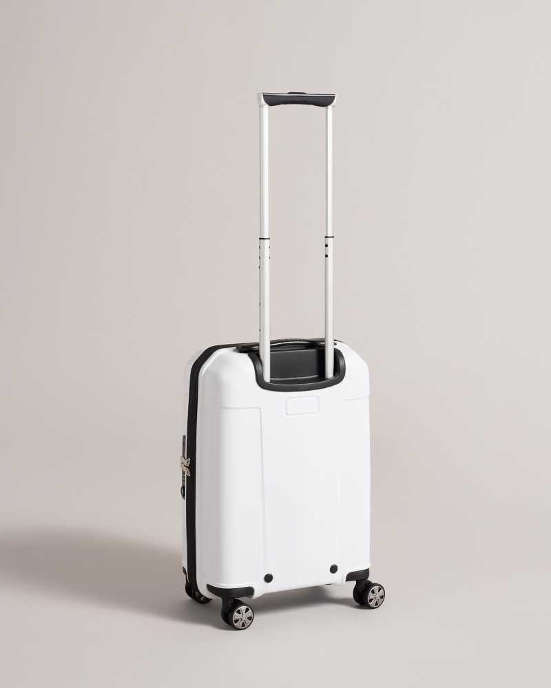 White Ted Baker Travl Small Trolley Suitcase | US0001492