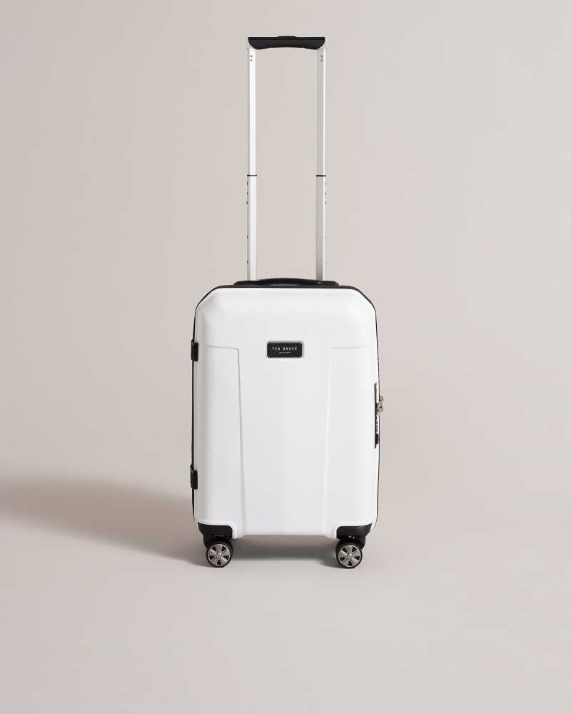 White Ted Baker Travl Small Trolley Suitcase | US0001492