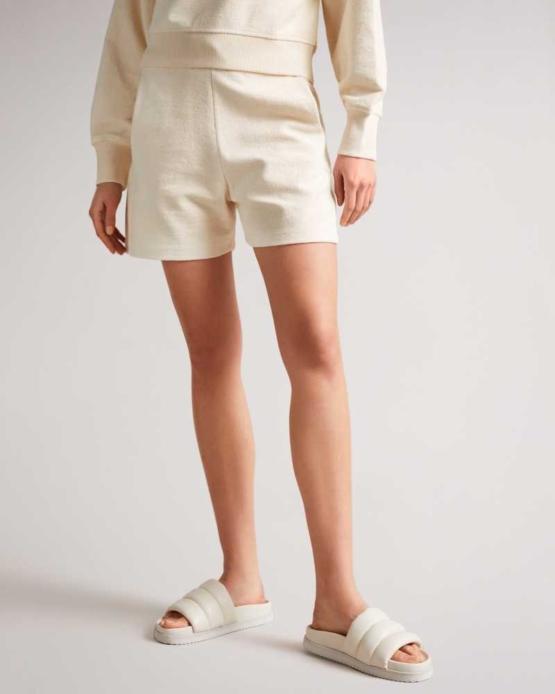 White Ted Baker Unta Toweling Shorts | US0000670