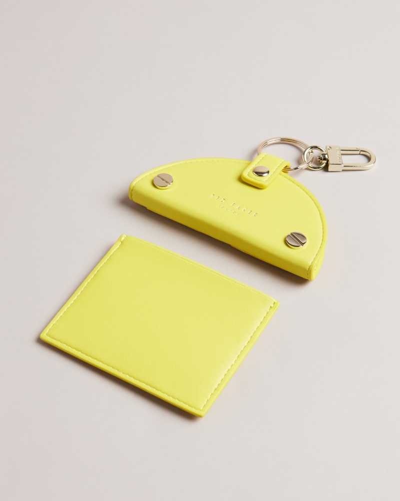 Yellow Ted Baker Lemmonn Lemon Slice Keyring and Card Holder Cardholders | US0001424