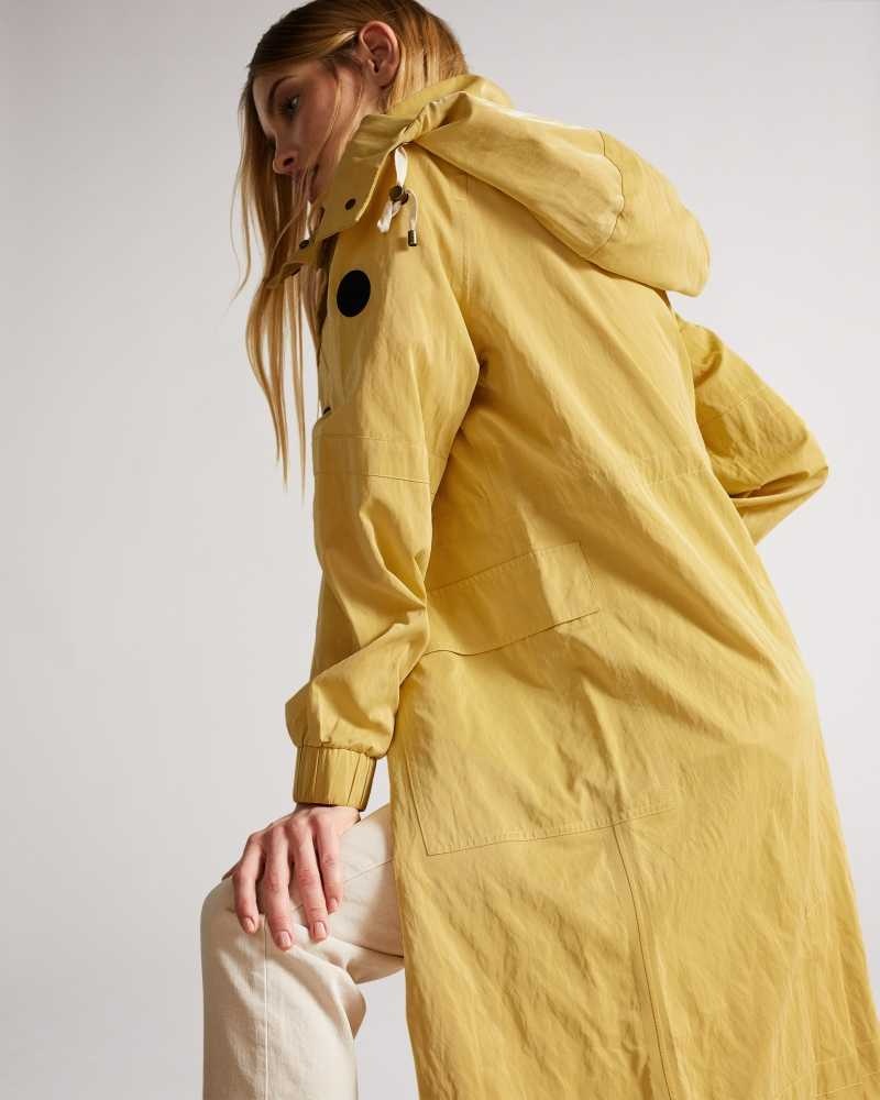 Yellow Ted Baker Renniey Technical Rain Mac Jackets | US0000226